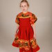 Платье для танцев в народном стиле габардин хохлома
