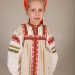 Сарафан русский народный детский с блузой, льняной