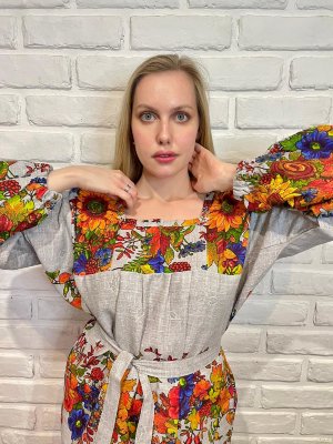 Платье женское в русском стиле "Осень"