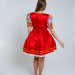 Платье "Кадриль" красное со вставкой "Городец"
