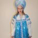 Сарафан нарядный женский голубой парча
